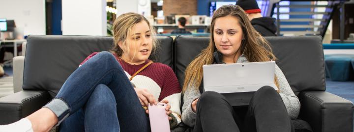 Students studying together.